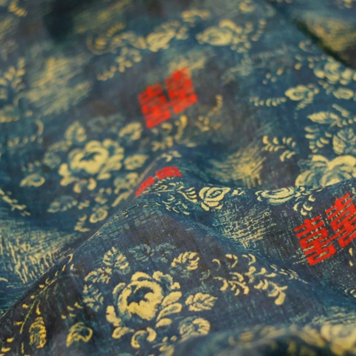 

Plant Dyeing Retro Ramie Fabric Women's Cheongsam Dress Hanfu Clothing Handmade DIY Fabric