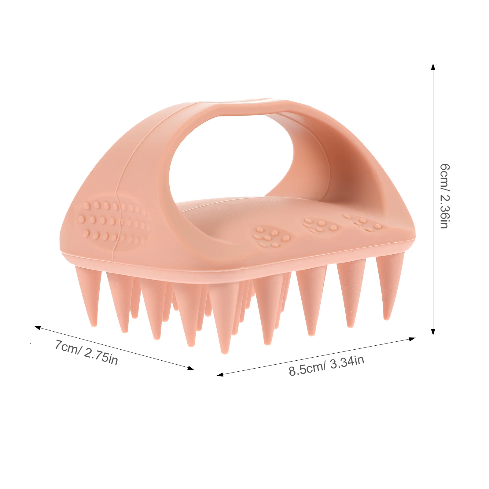 Silicone Scalp Brush for Hair Care Curl Wide Tooth Comb Shampoo Scrubber Handheld Dry Wet Use Travel Size Safe