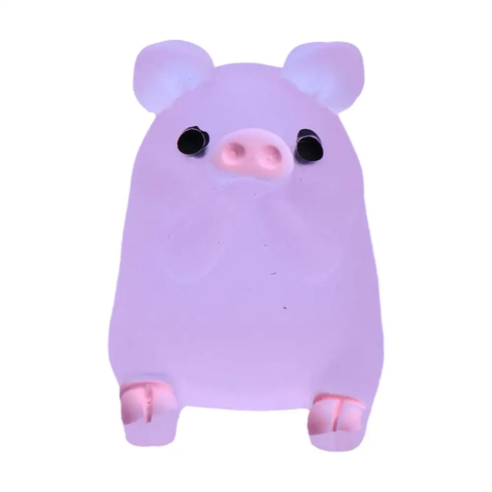 Mini Luminous Pig Cute Internet Celebrity Pink Pig Car Keychain Console Pendant Handmade Decorations Jewelry Diy Doll Cente Q3W3