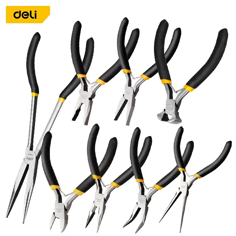 DeLi 1 Piece Multifunctional Hand Tools Jewelry Pliers Equipment Round Nose End Cutting Wire Pliers For Handmade Making Accessor