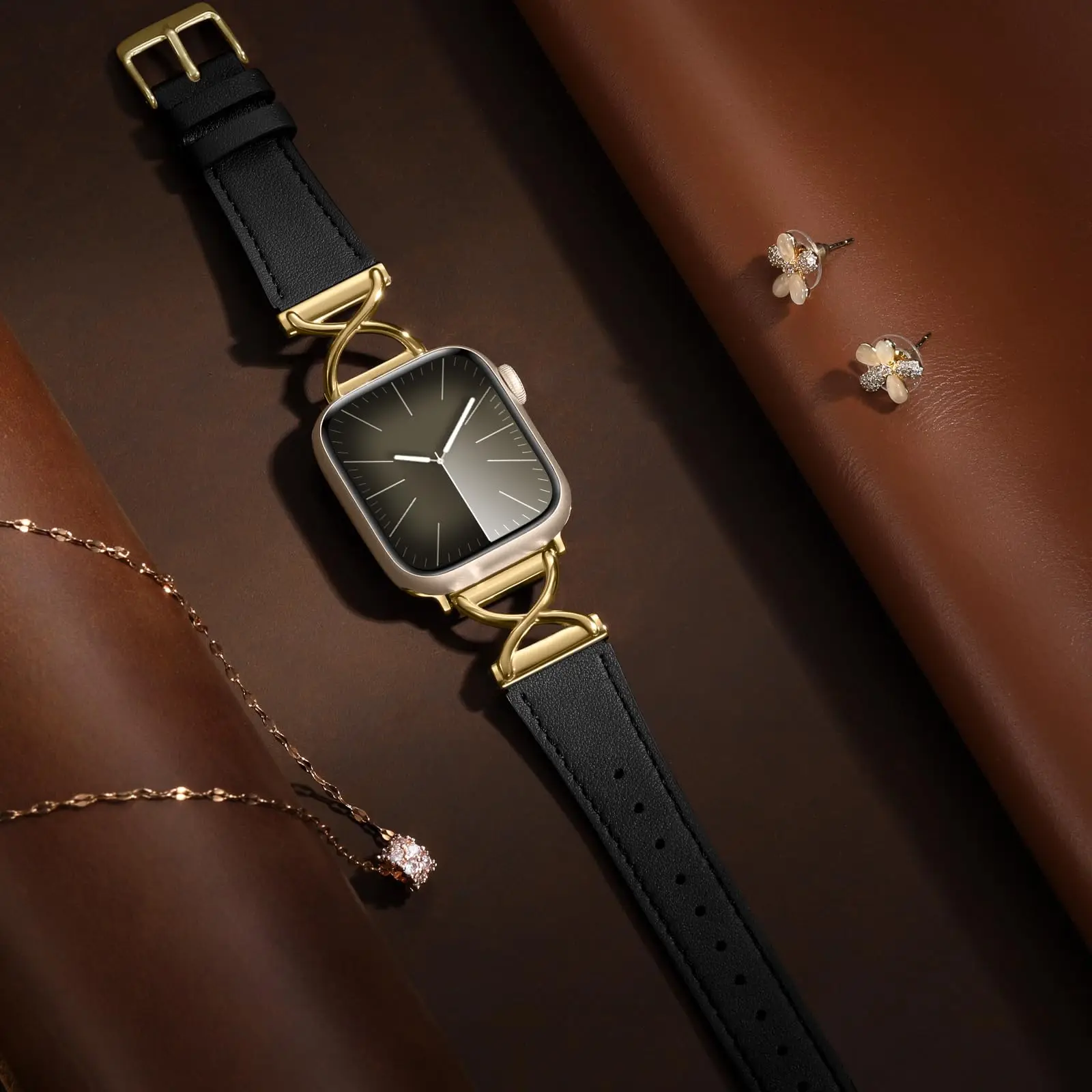 Lederband für Apple Watch Ultra 3/2/1 Band Damen 49 mm 42 mm 44 mm 45 mm 40 46 mm Luxusarmband für IWatch 11 10 9 8 7 6 SE Correa – Detail 13