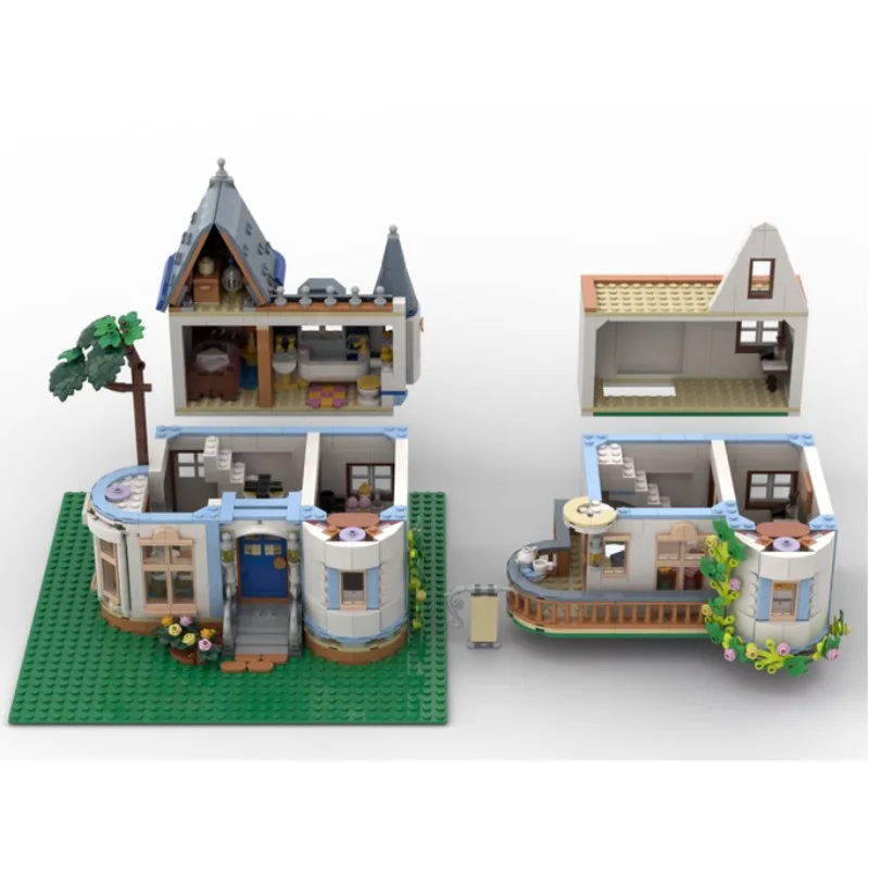 1515pcs modulares Schloss bett & Frühstück moc kreative Straßen ansicht Modellbau steine Architektur Kinderspiel zeug Geburtstags geschenk