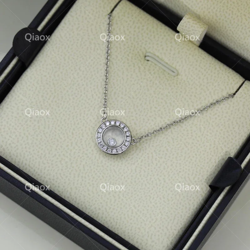 CY Hot new 925 sterling silver round necklace ladies fashion simple temperament luxury brand jewelry party gift