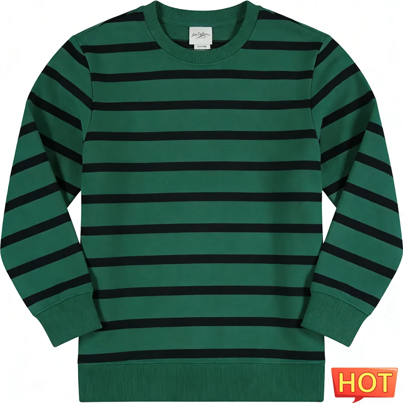 

Simple Striped Pattern Sweatshirts For Men Fashion Casual Daily Wear 3D Printed Crew Neck Hoodies Loose Streetwear Pullovers