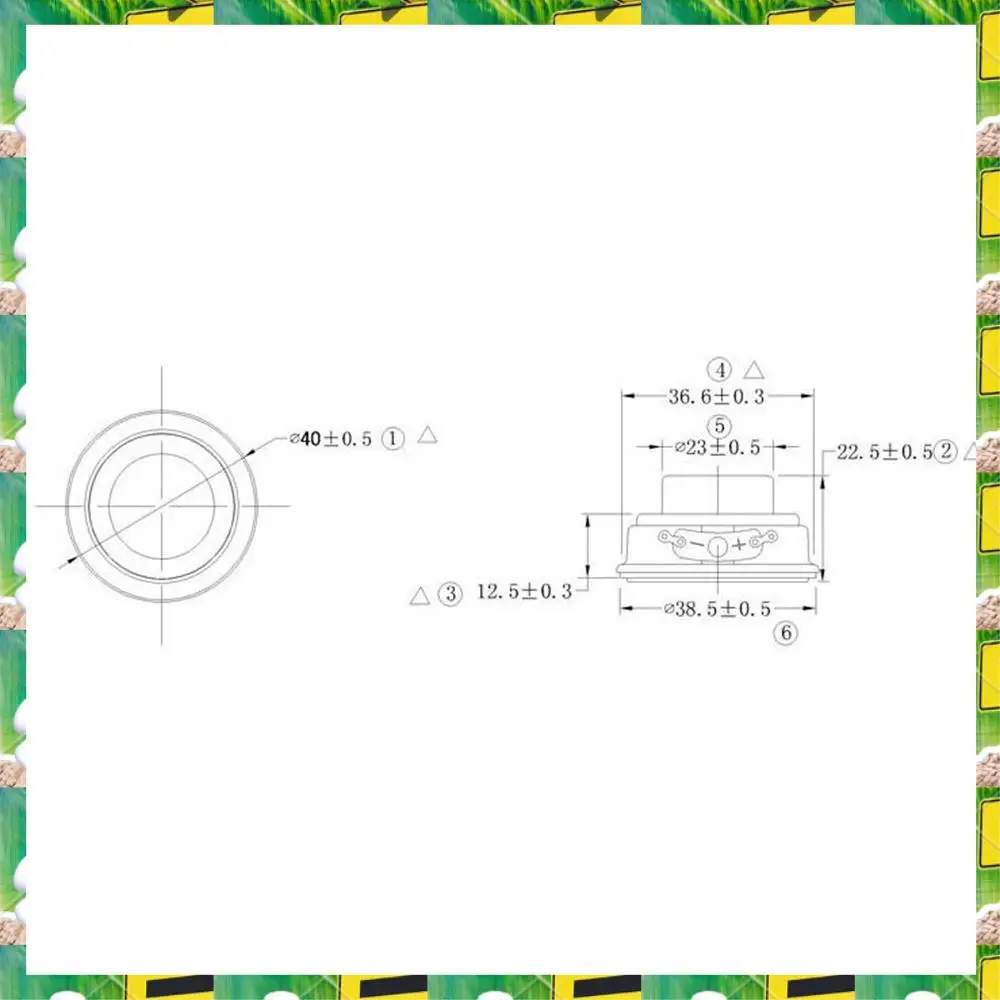 3C الإلكترون 2 قطعة 40 مللي متر مكبرات صوت صغيرة محمولة 16 كور 4 أوم 5 واط كامل المدى المتكلم المطاط الجانب مكبر الصوت المغناطيسي ، 2 قطعة 4