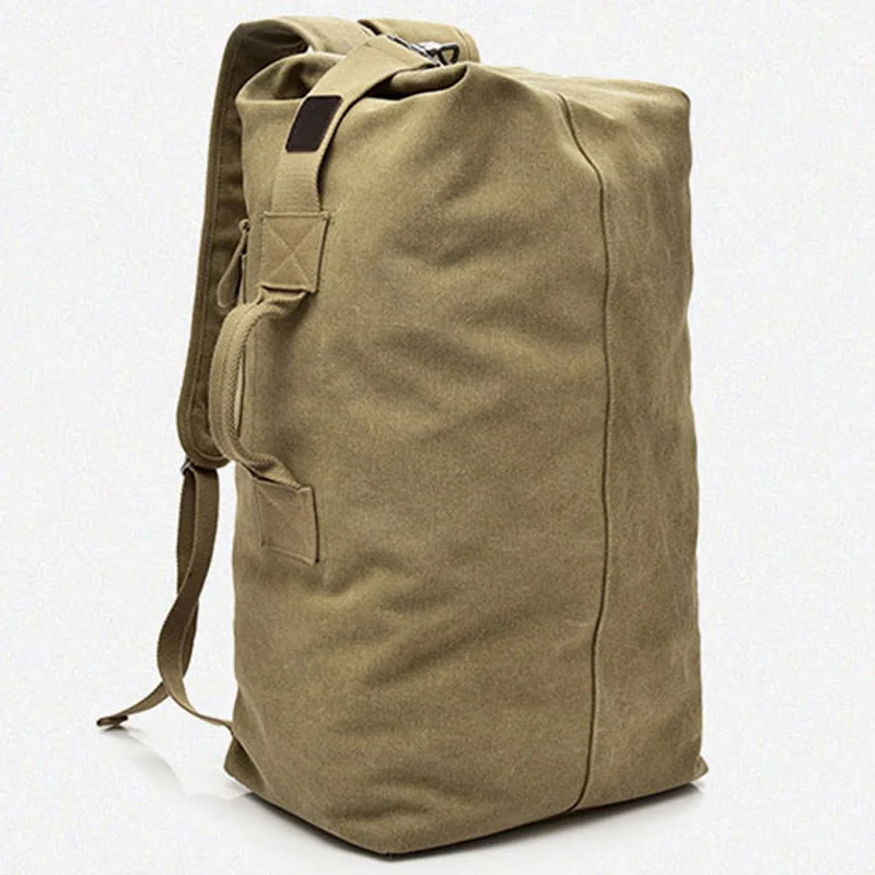 

Large Capaci Vertical Canvas Men's Outdoor Travel Bag Mountain Climbing Bapa Retro Buet Bag Double oulder Bag