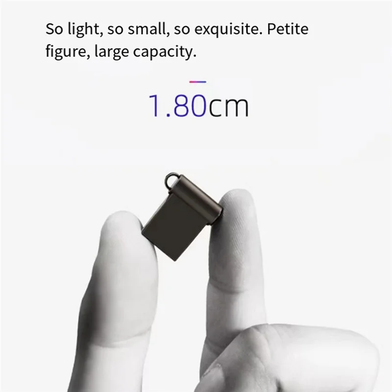 محرك فلاش USB معدني صغير جدًا جديد، محرك أقراص 128 جيجا بايت، عصا ذاكرة عالية السرعة USB2.0