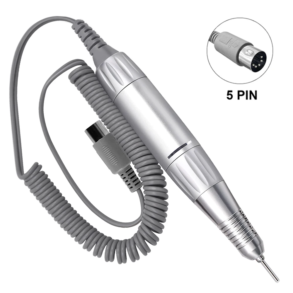 

35000RPM 3 & 5 PIN Electric Nail Drill Pen Handle File Polish Grind Machine Handpiece Manicure Tool Nail Drill Accessories