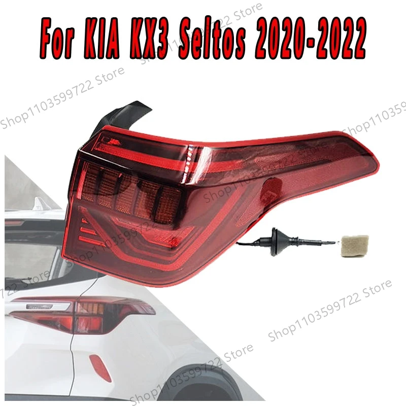 

For Kia KX3 Seltos 2020 2021 2022 Rear Bumper Taillight Turn Signal Brake Light Combination Lights External Taillights Assembly