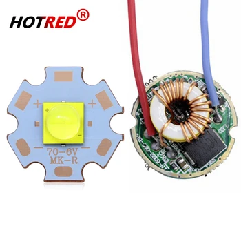 3W 10W 20W LED XPE XRE T6 XML2 XHP50 20mm 차가운 흰색 구슬 + 토치 손전등 전류 드라이버 세트 DC3.7V 12V 17mm 20mm 22mm 5 가지 모드