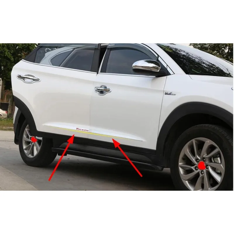 Na lata 2015 2016 2017 2018 Hyundai Tucson karoseria ze stali nierdzewnej listwa chroniąca przed zarysowaniem drzwi boczne listwa ochronna pokrywa