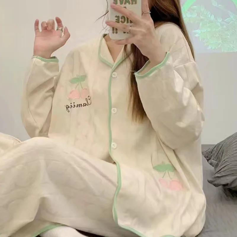 겨울 포차코 파자마 세트 여아용 플러스 벨벳 두꺼운 따뜻한 시나모롤 잠옷 쿠로미 캐주얼 홈 나이트가운