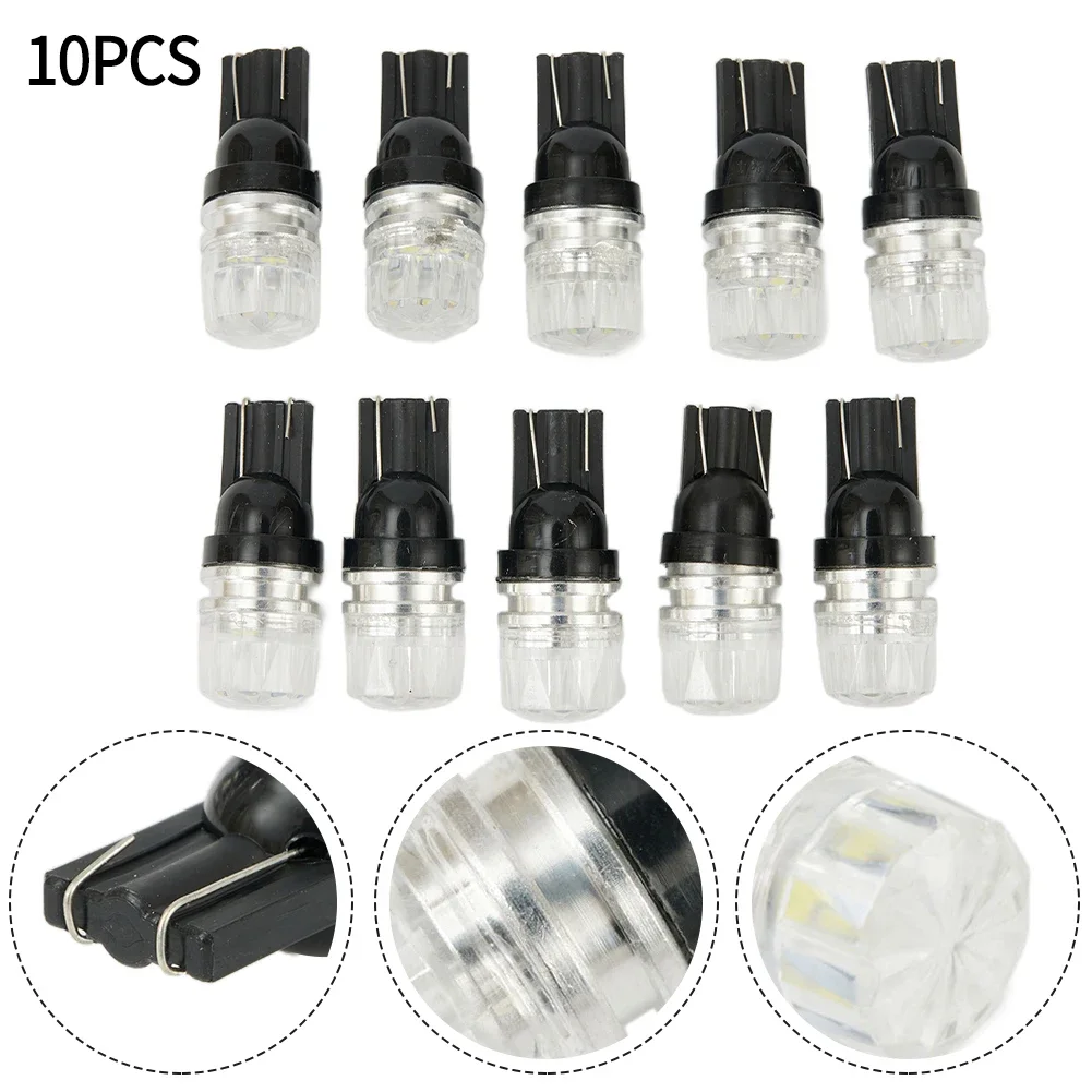 New Useful LED Light Bulbs T10 LED License plate Parts White 10pcs 2SMD Accessory Dashboard High Power Indicator