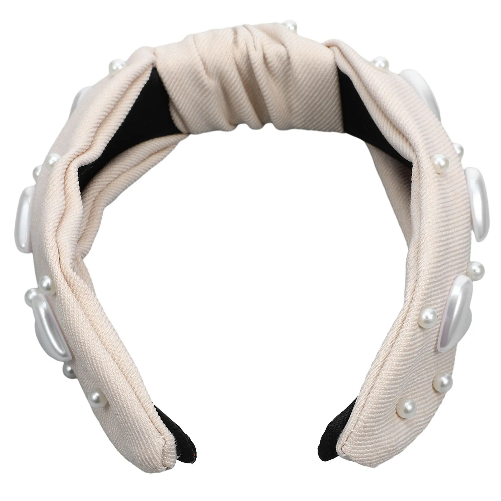 

Pearl Love Knotted Headband Soft Lightweight Non-Slip Women Hairband Decorative Fashion Hair Accessory Knotted Headband