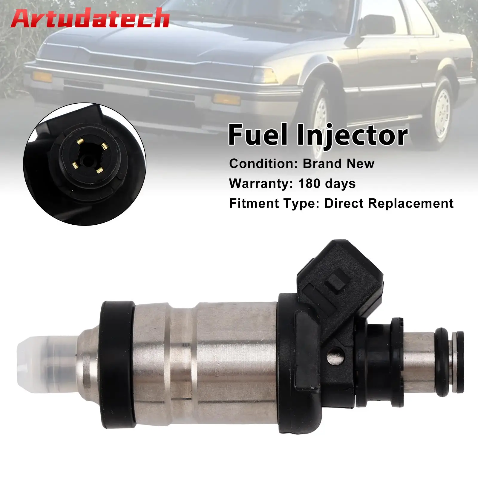 

Artudatech 1PCS Fuel Injector 06164-P0A-000 Fit for Honda Accord Prelude Civic 1990-1997 Car Accessories