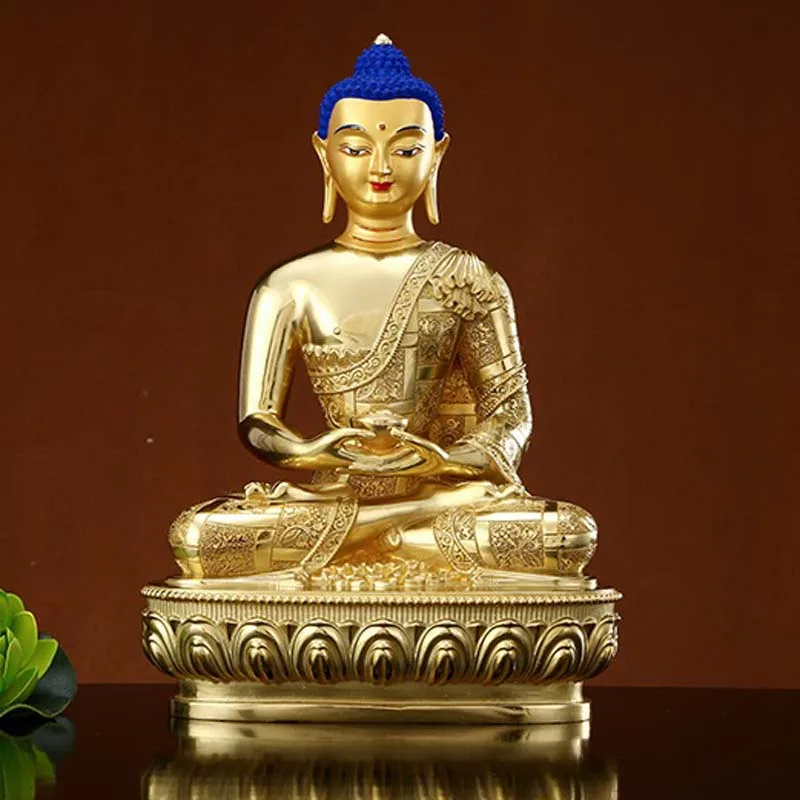 GOOD quality Gilding Buddha statue Asia Thailand Nepal temple bless safe healthy luck Amitabha Buddhist patriarch