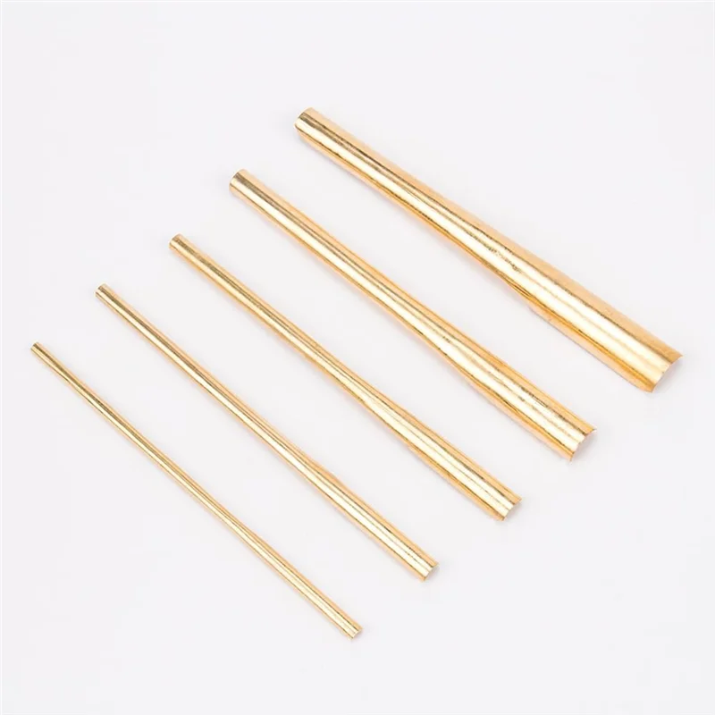 YWDZ-5Pcs/Set Practical Brass Clay Hole Cutters Wear Resistant  Punch Tools Slotting Sculpting Set For Pottery Carving