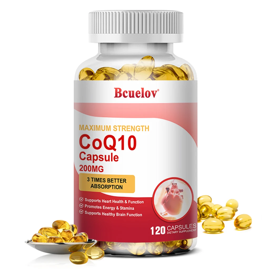 

Coenzyme Q10 Capsules - Support Joint Health, Better Absorption, Support Blood Vessels & Heart Health Blood Pressure Balance