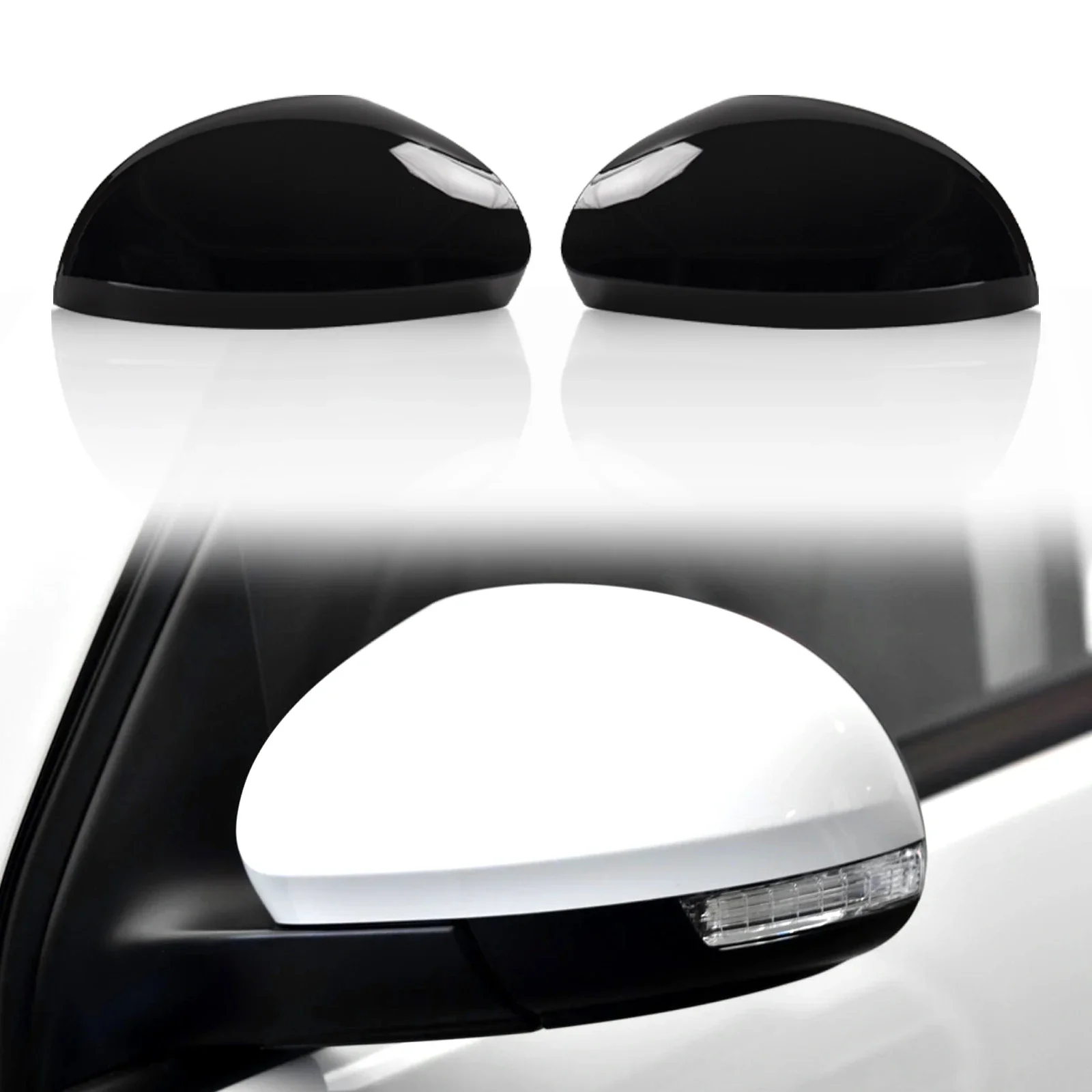 For VW Tiguan 2009-2017 Sharan 2012-2019 Skoda Yeti 2014-2017 Door Rearview Mirror Cover Cap Housing Replacement Set