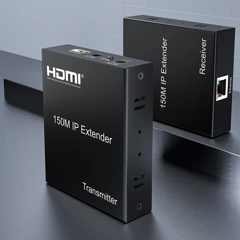 

150M IP HDMI Extender Over Rj45 Cat6 Cable 1080P HDMI Ethernet Video Transmitter and Receiver Splitter By Network Switch