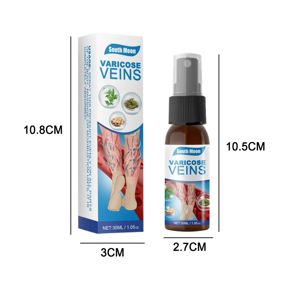 30ml Varicose Vein Spray Vasculitis Phlebitis Spider Legs Smoothing Blood Vessel Bulging Treatment Redness Leg Body Care