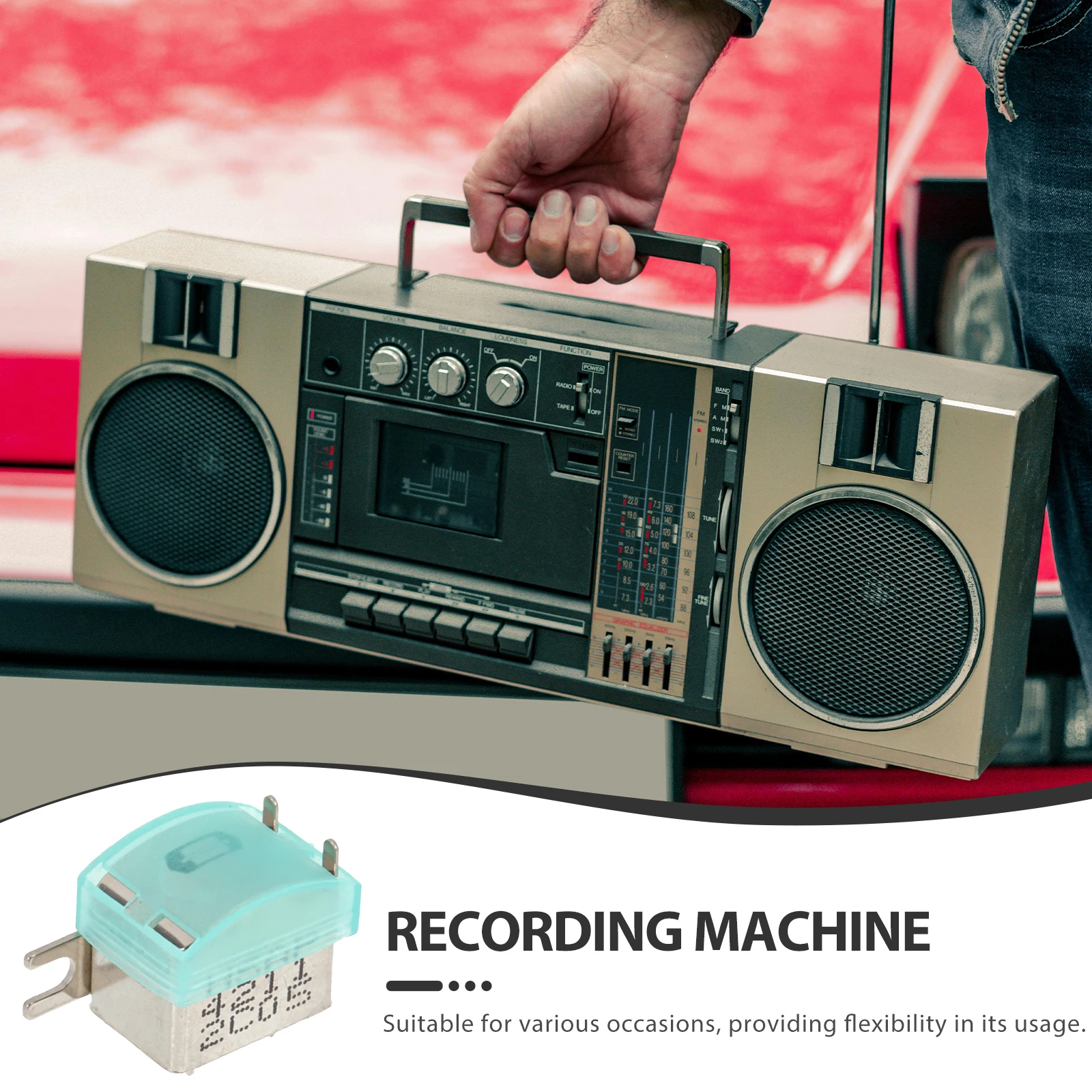 Dual-Channel Record Accessory For Recorder Replacement Parts Metal Magnetic Head Independent Button Control Clear Audio Playback - Image 4