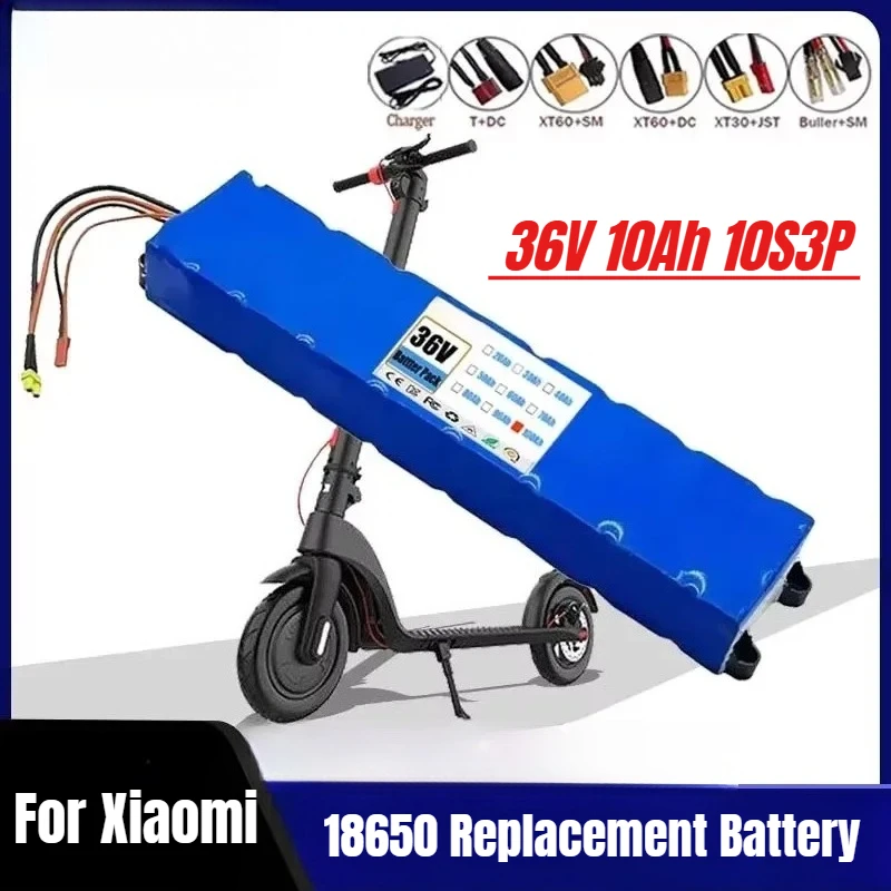

For Xiaomi M365 36V 10Ah 10S3P Replacement Battery - 18650 Li-ion Pack with BMS Compatible with M365