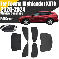 Custom Full Cover Car Window Sunshade For Toyota Highlander XU70 2020 - 2024 Privacy Blind Curtain Front Windshield 2022 2023