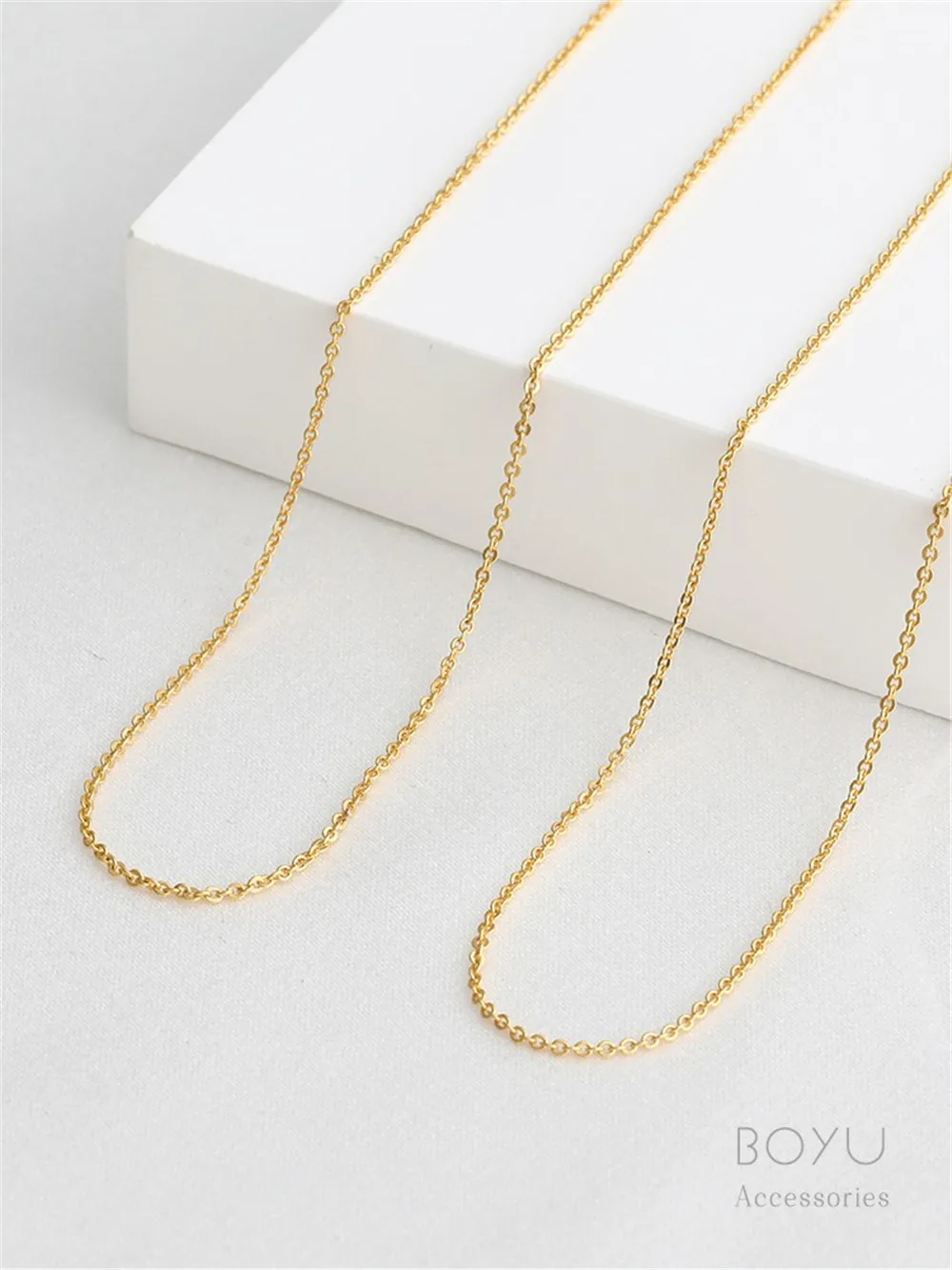 Korean Copper 18K Gold-wrapped Chain Is Not Easy To Fade O-chain Necklace DIY Handmade Bracelet Accessories Material