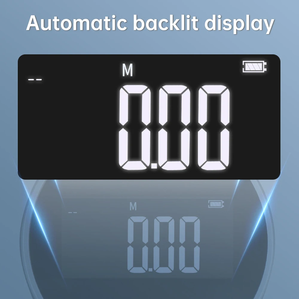 الرقمية المحمولة الإلكترونية حاكم مقياس مسافات شاشة LCD عالية الدقة 0-99 متر عالية الدقة مسح أداة قياس قابلة للشحن #3