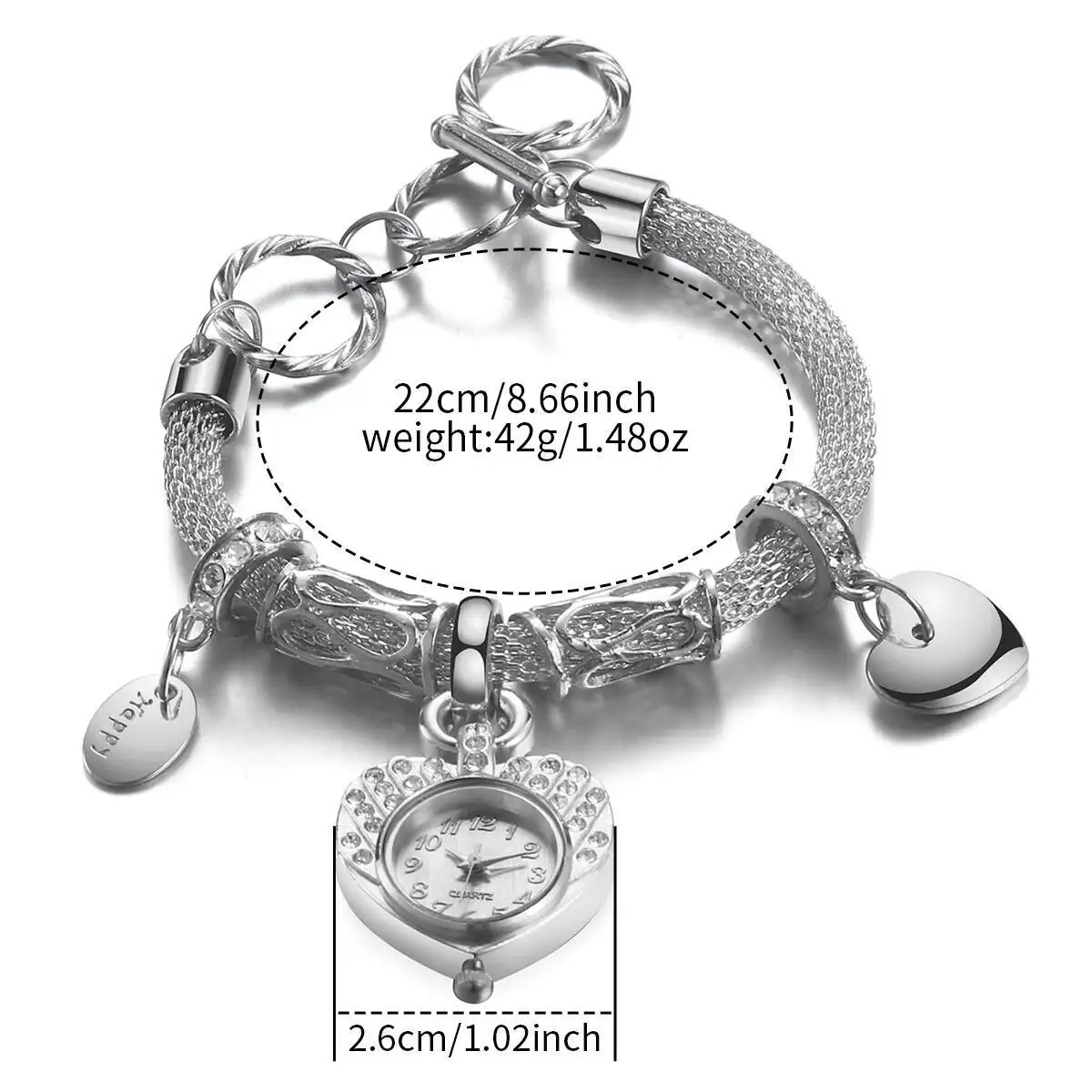 Luxo strass coração dial relógio feminino moda senhoras pulseira relógios de quartzo