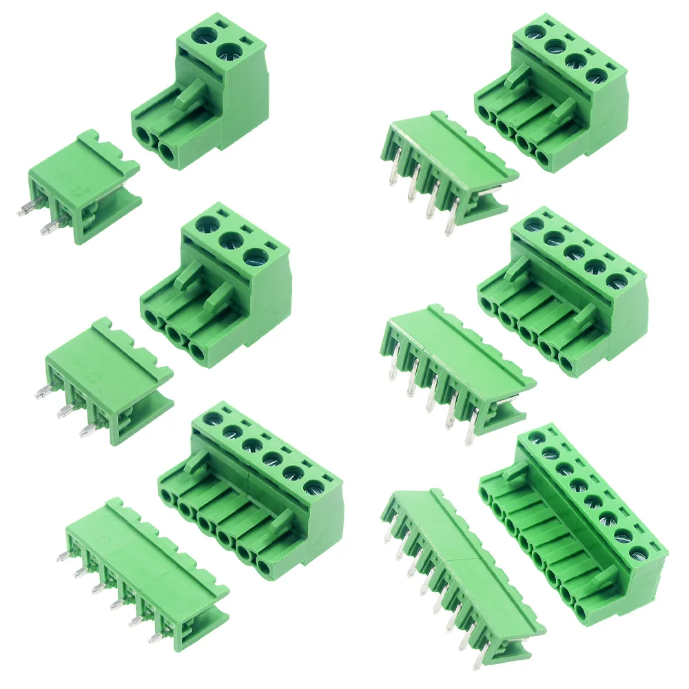 10/5 Pairs Pitch 5.08mm Klemmenblok Connector 2EDG 5.08mm 2-12 Pin Pcb Schroef Connector Klemmenblok 2EDG Socket PCB Schroef