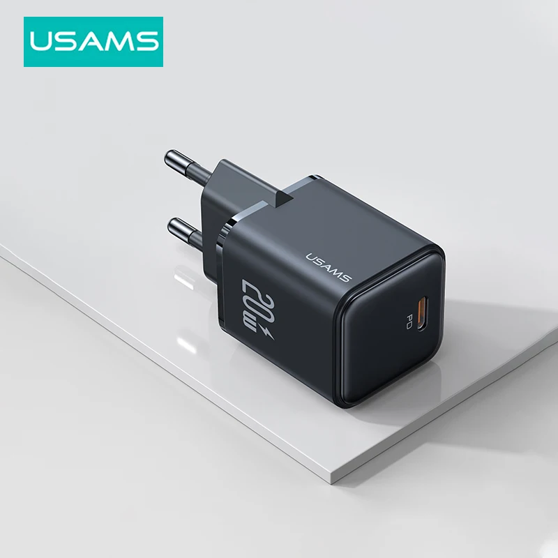 USAMS USB C Charger 20W 30W QC4.0 QC3.0 Type C PD Fast Charger Quick Charge 4.0 3.0 Phone Charger for iPhone 14 13 12 8 Xiaomi