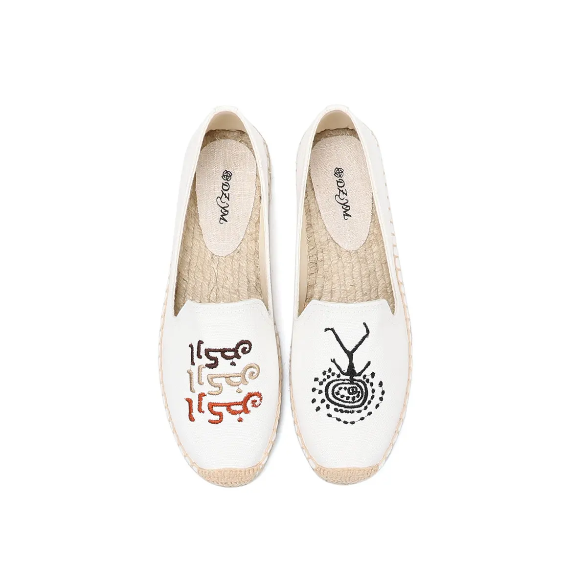 

Personality fashion new style flat shoes Personality embroidery non-slip women's flat espadrilles zapatillas mujer loafers