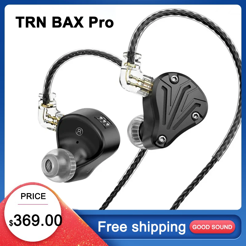 TRN BAX Pro 2BA 1DD 2EST Tribrid Metal In Ear Earphones IEM HIFI DJ Monitor Running Sport Headphones Earplug Headset