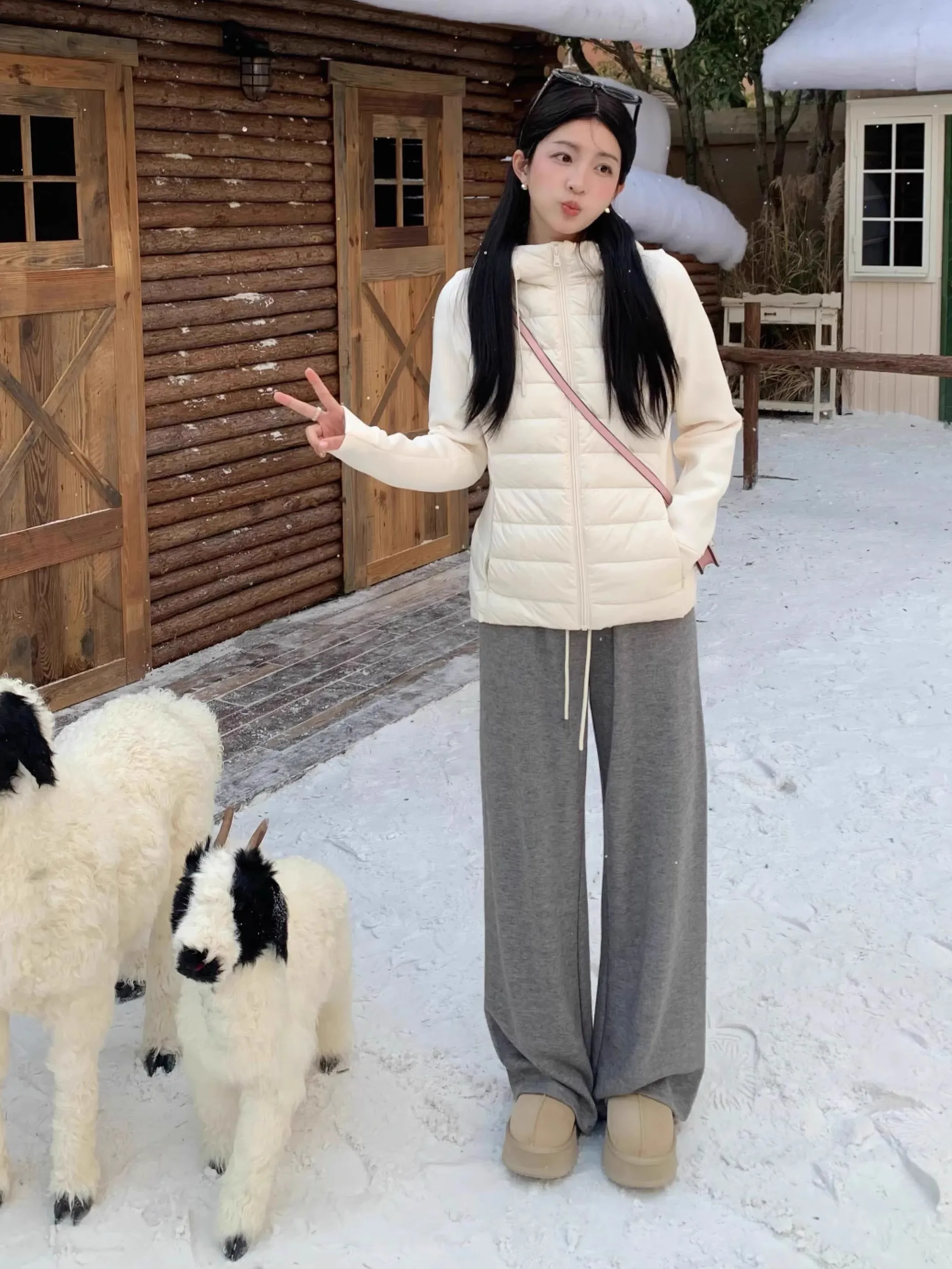 

XIYO женское легкое пуховое пальто с капюшоном Jaet Du Feather Slim Fit ort, теплое повседневное пальто на молнии Long Sve