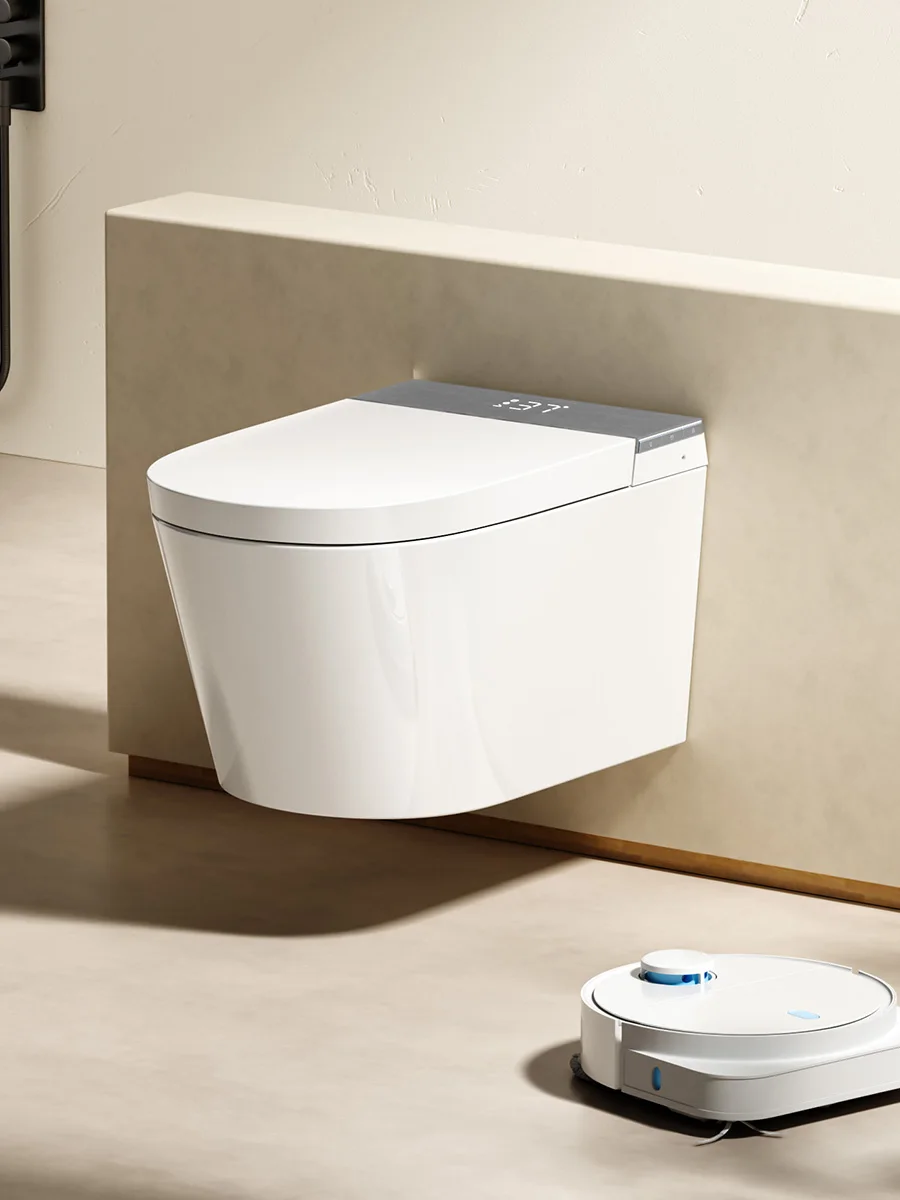 Automatic Smart Toilet Warm Hot Air Flushing Wall Mount Electric Basin Sitz Cold Air Drying Heated Seat Water Pressure