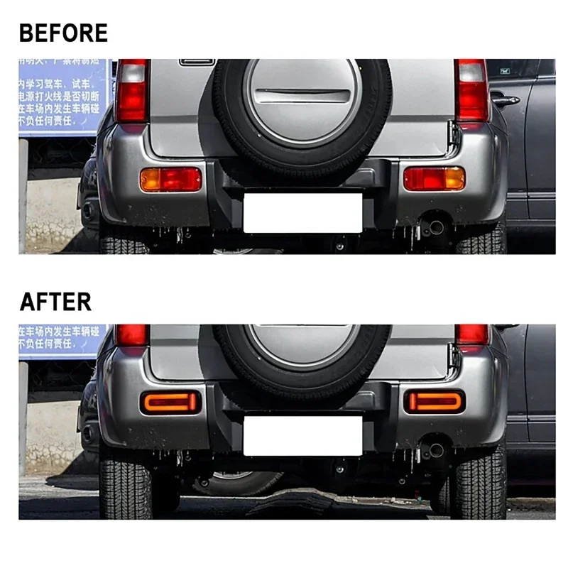 For Suzuki Jimny 2007-2017 Car LED Tail Light Taillight LED Rear Running Light Brake Dynamic Turn Signal Lamp Assembly