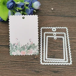 AOKEDIY 3pc label frame set Metal Cutting Dies Stencils For DIY Scrapbooking Decorative Embossing Handcraft Die Cutting Template