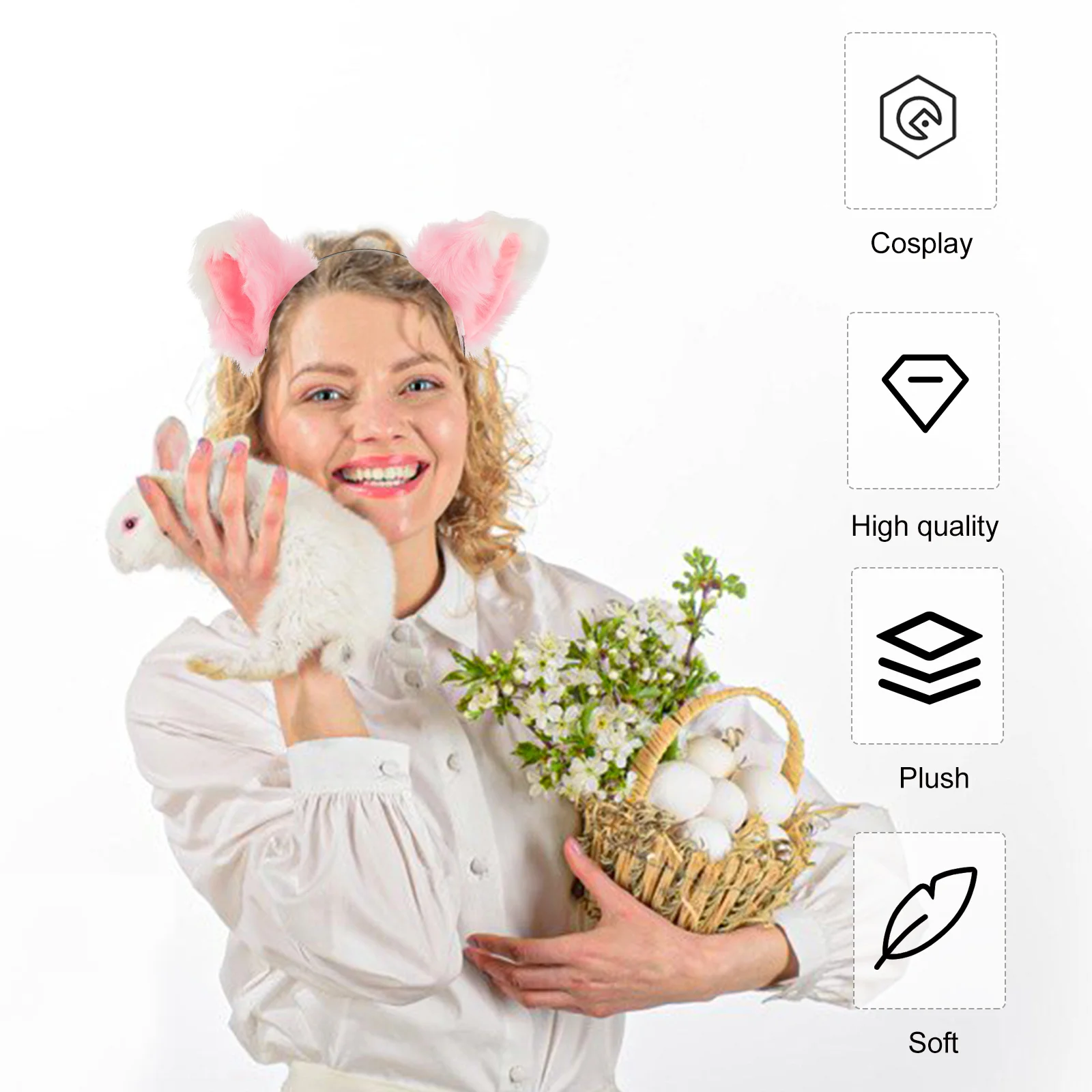 

1 комплект, повязка на голову с лисьими ушками и хвостом животного, милая вечерние повязка для волос для детей, косплей, фестиваль, Рождественский декор, аксессуар