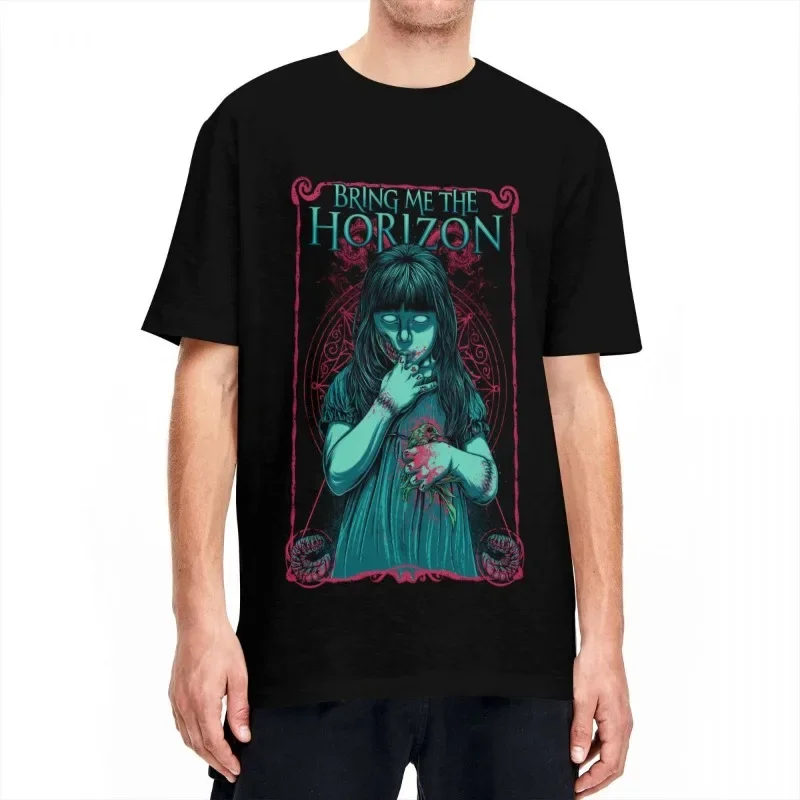 Bring Me The Horizoned Emo Band T-Shirt Couple death metal Cotton T-Shirts Summer Round Neck Novelty Tees Casual