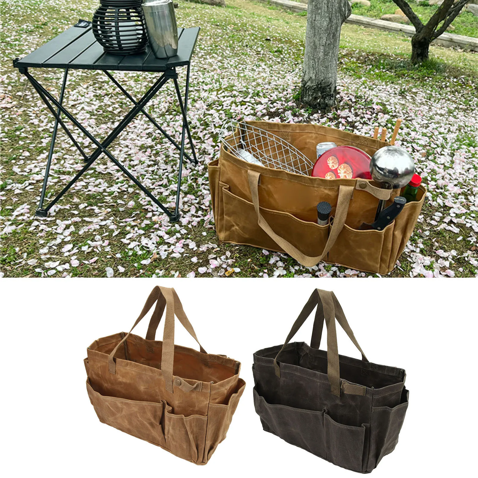 

Camp Pot Storage Bag Pot Bag Waterproof Wearproof Large Capacity Comfortable Grip Bag for Camping Pans Storage Bag