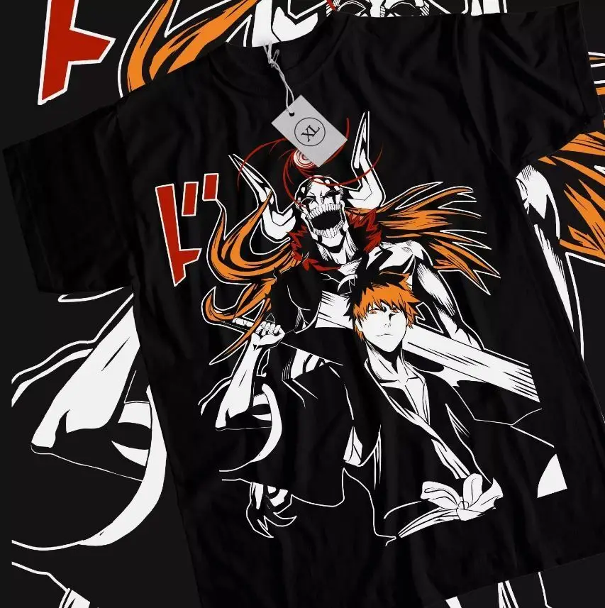 

Bleach Ichigo Kurosaki T-shirt Manga Strip Horror Shonen Jump Shirt Tee All Size