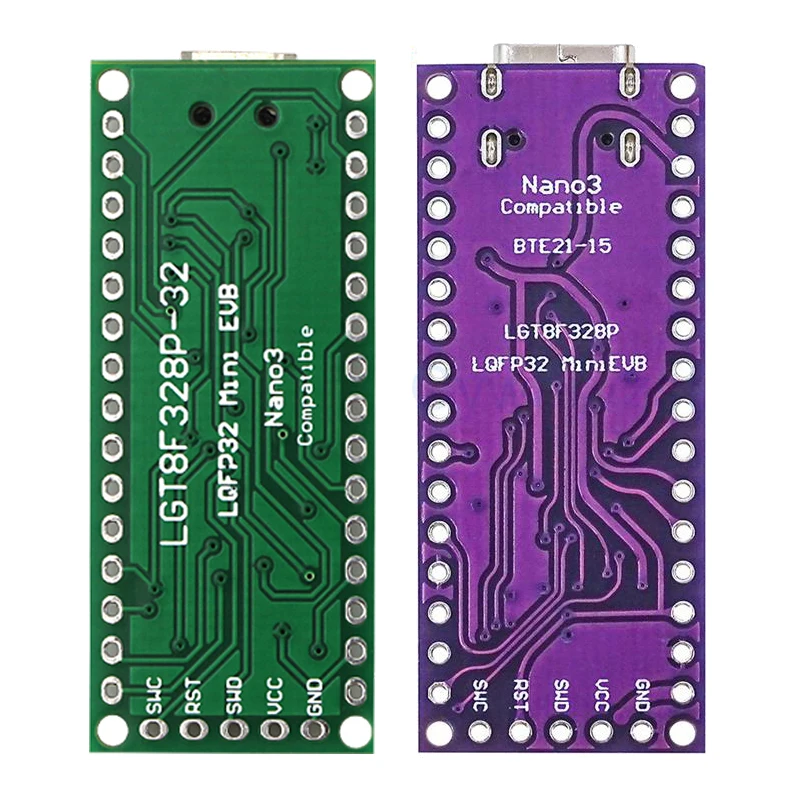 Micro USB para Arduino, Compatível com ATMEGA328, Nano V3.0, LGT8F328P, CH9340C, HT42B534-1, LGT8F328P, LQFP32, MiniEVB, Tipo-C