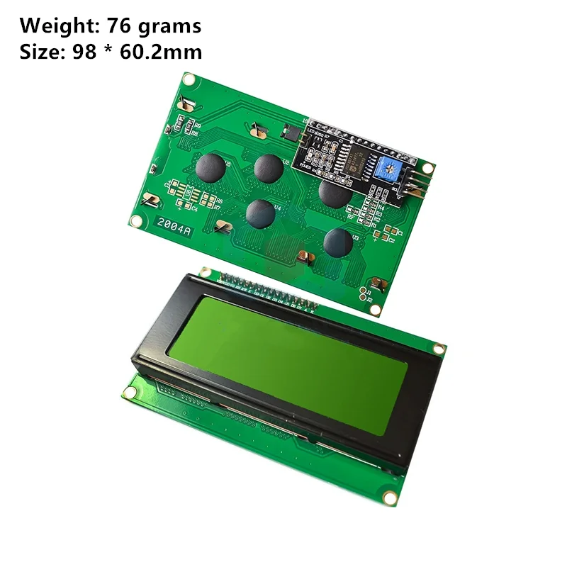 IIC/I2C 2004 LCD2004 A DIY LCD Module J204A Character Display LCD Module 20 characters x 4 lines 5V LCD Blue/Yellow Green - Image 4
