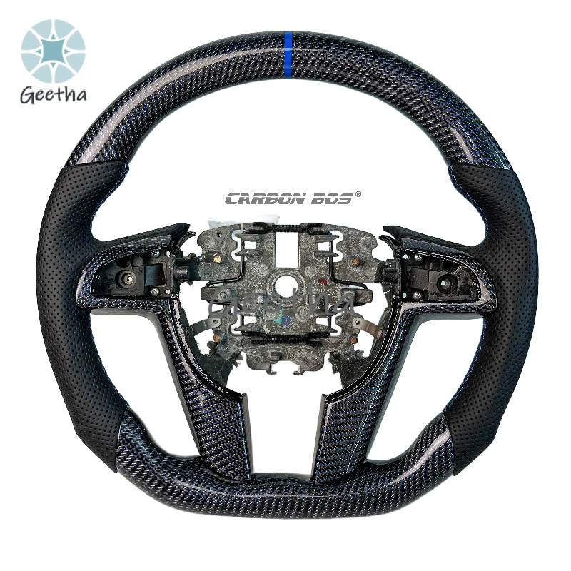 For Sport Style Blue Woven Carbon Fiber Steering Wheel For Pontiac G8 / Holden Commodore Carbon Fiber Car Steering WheelBumper b