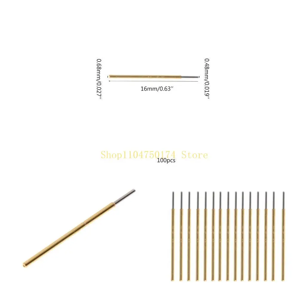 

Набор тестовых щупов, 100 шт., металлический пружинный тестовый щуп, номинальный ток 3 А, сопротивление 50 мОм, качественный