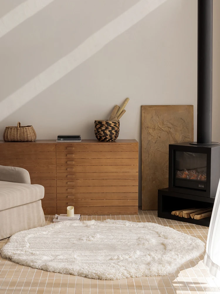 

Необычный ковер во французском стиле для гостиной, розовый круглый ковер для комнаты для девочек, гардеробная, напольный коврик, коврик для туалетного столика, мягкий плюшевый прикроватный ковер