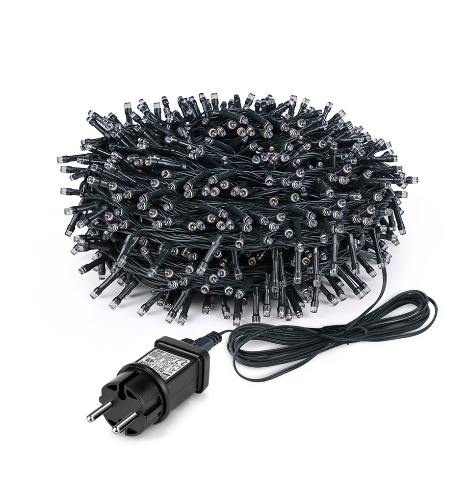 Energy Saving LED Outdoor Garden String Lights 10M 20M 30M 50M 100M Solar/EU/US Plug Charging LED Christmas Lawn Luminous Lamp