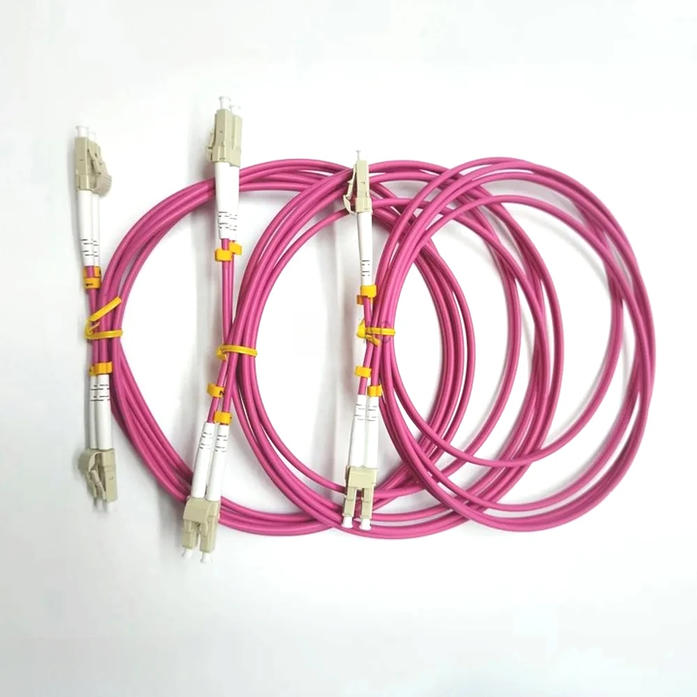 

10pcs/lot LC-LC Multi-mode OM4 Fiber Cable 2.0/3.0mm Multimode Duplex LC-UPC Fiber Optical Jumper Patch Cord 1m 2m 3m 5m
